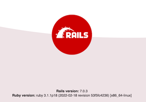 Rails welcome screen