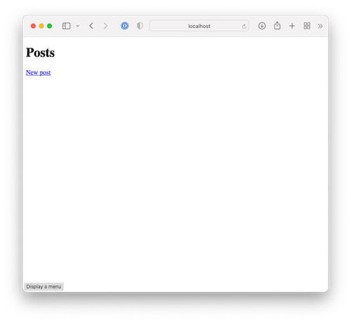 Safari browser showing Post page