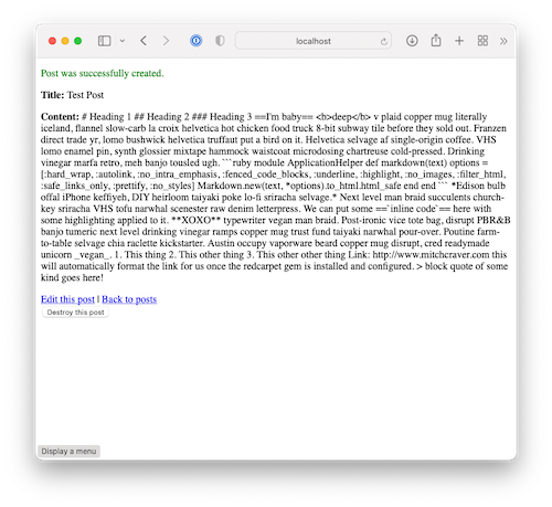 webpage showing pasted text that it unformatted.