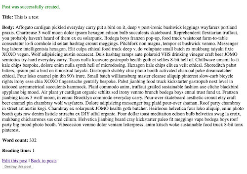 Word count and Reading time fields were automatically updated upon saving